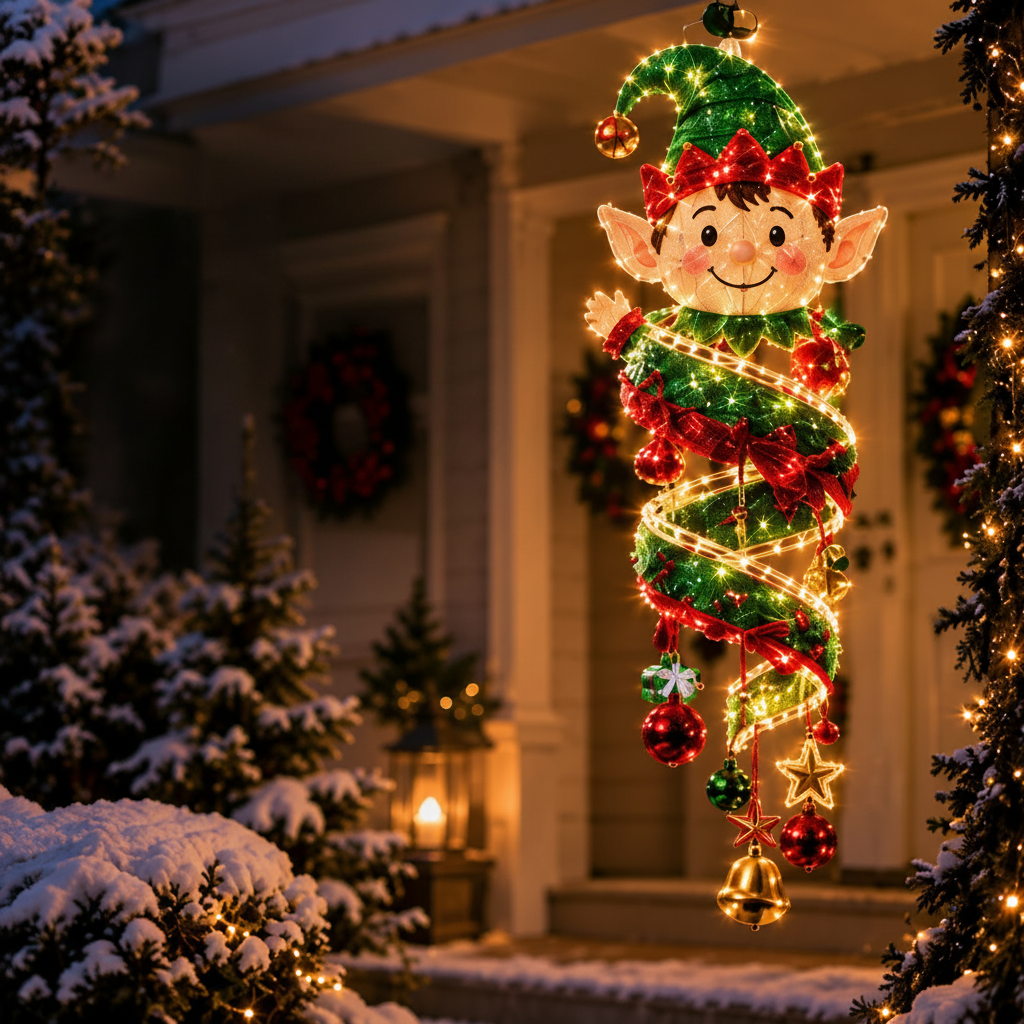 Christmas Magic Spiral Hanging LED Light Collection