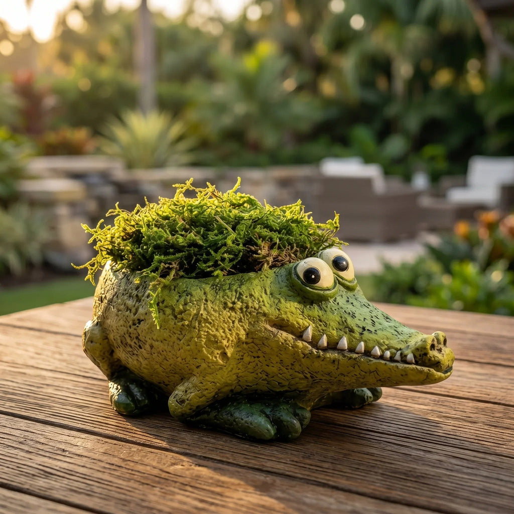 Cute Animal Resin Planter, Whimsical Plant Pot Decor for Succulents