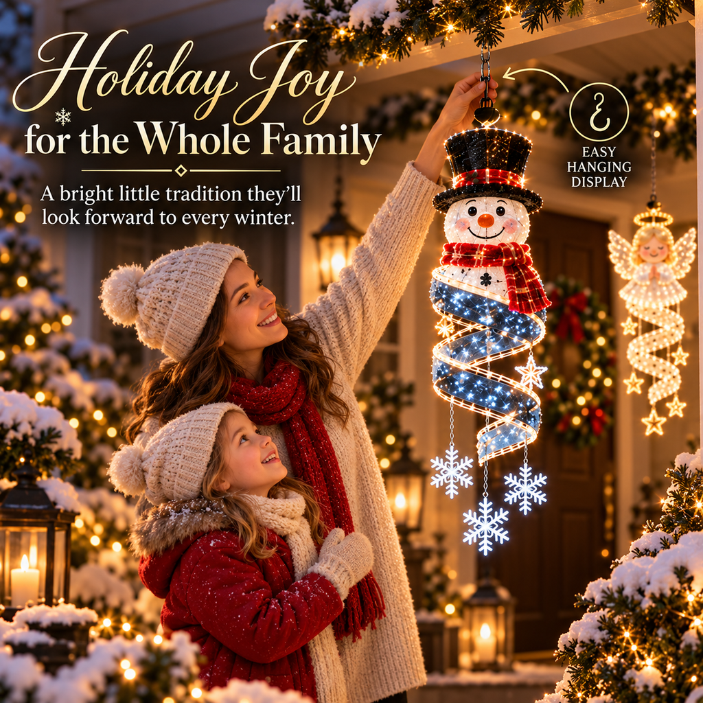 Christmas Magic Spiral Hanging LED Light Collection