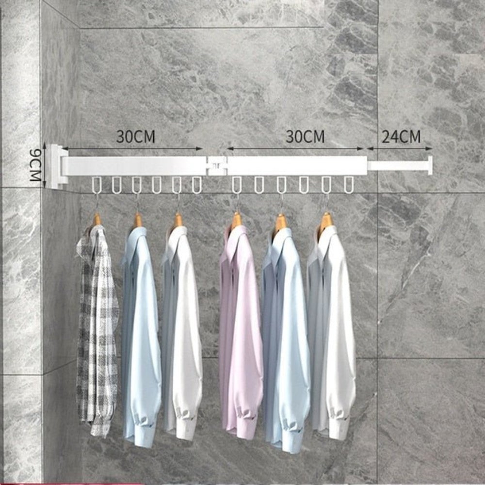 Retractable Wall-Mounted Clothes Dryer – Foldable Laundry Rack for Space-Saving Drying