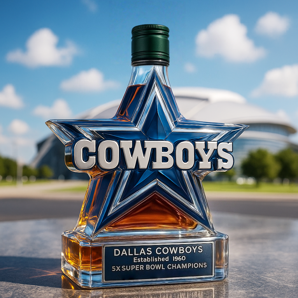 Dallas Cowboys Whiskey Bottle