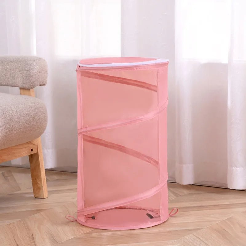 Transparent Cylindrical Toy Storage Bag – Dustproof Display Bucket for Plush Dolls & Children's Toys