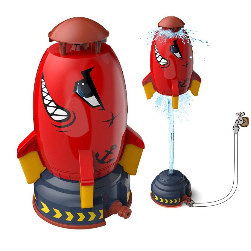 Rocket Sprinkler – Water Rocket Launcher, Water Pressure Lift Sprinkler Toy for Kids