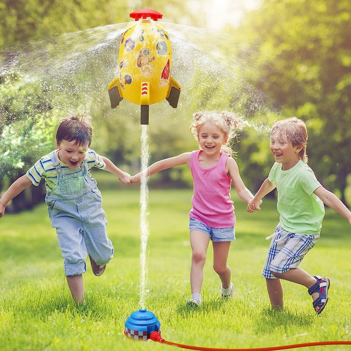 Rocket Sprinkler – Water Rocket Launcher, Water Pressure Lift Sprinkler Toy for Kids