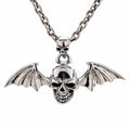 Skull Vampire Pendant with Bat Wings — .925 Sterling Silver
